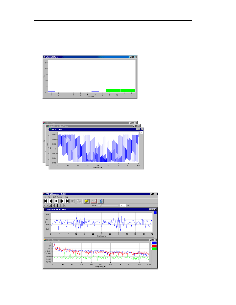 Channel monitor, Cascade, Tile vertically | Hannel, Onitor, Ascade, Ertically | Measurement Computing eZ-Record rev.2.1 User Manual | Page 34 / 50