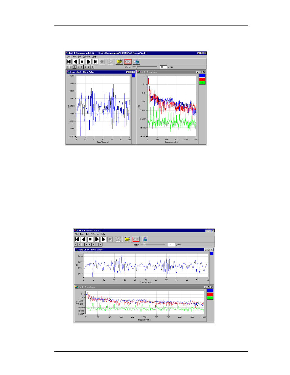 Tile horizontally, Plot display window, Change "focus window | Orizontally, Isplay, Indow | Measurement Computing eZ-Record rev.2.1 User Manual | Page 35 / 50