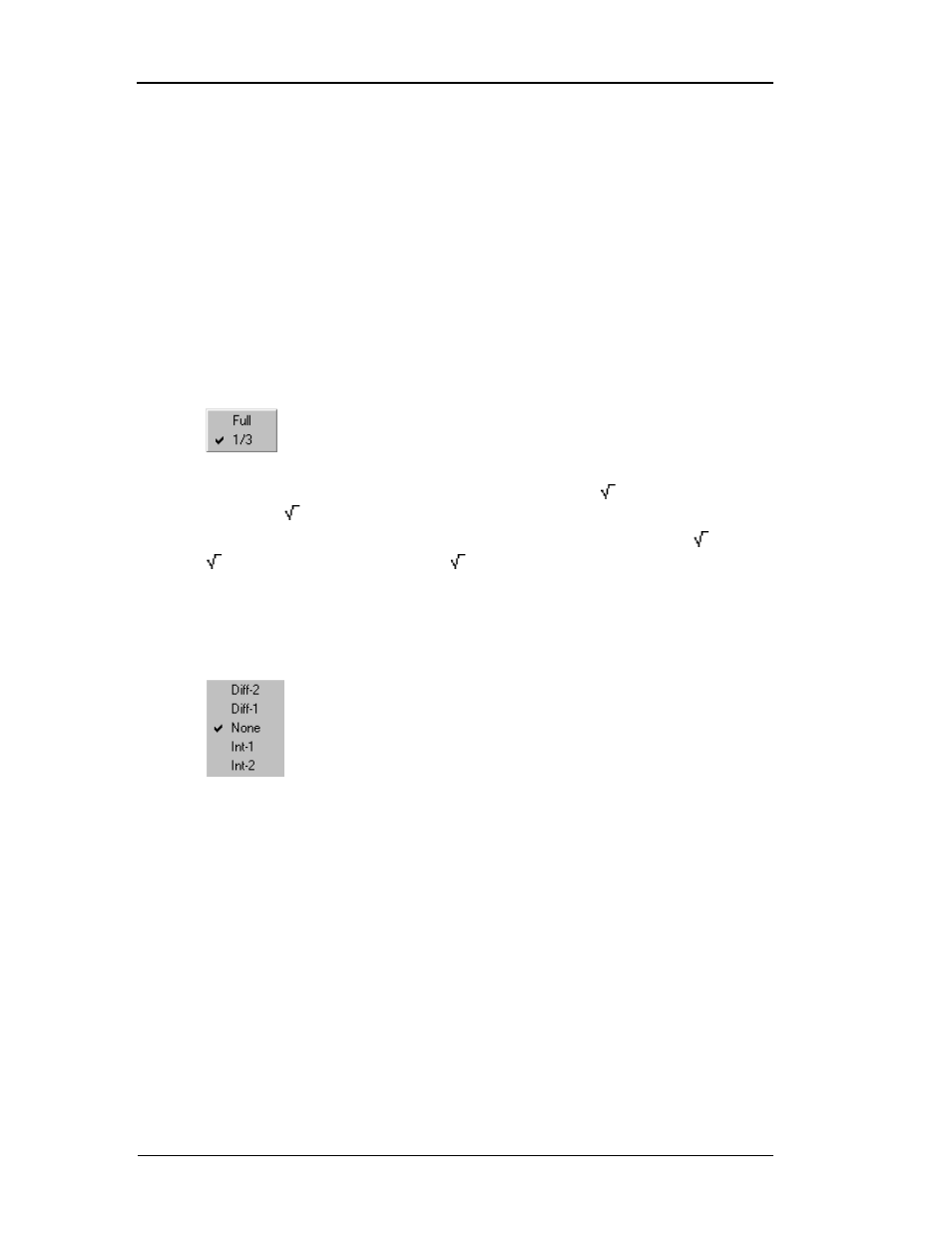 Octave type, Integration/differentiation | Measurement Computing eZ-Record rev.2.1 User Manual | Page 40 / 50