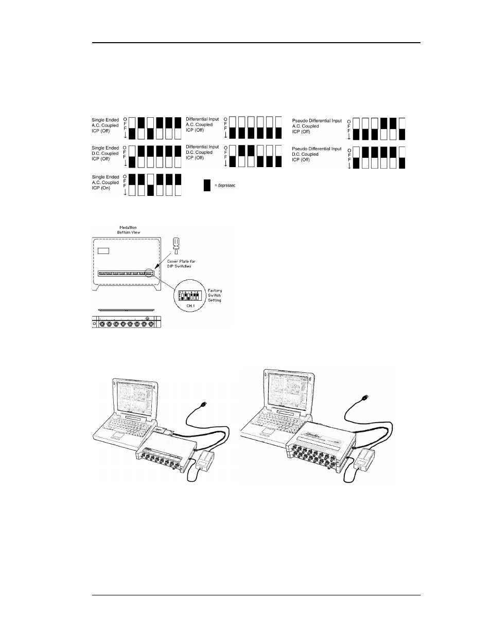 Getting started, Verify switch settings, Connect signals to the input bncs | Etting, Tarted, Erify, Witch, Ettings, Onnect, Signals | Measurement Computing eZ-Record rev.2.1 User Manual | Page 9 / 50