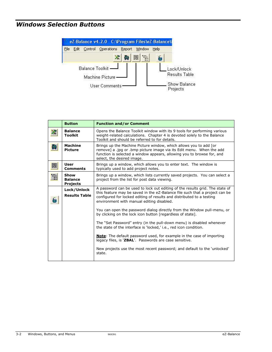 Windows selection buttons | Measurement Computing eZ-Balance rev.9.0 User Manual | Page 20 / 40