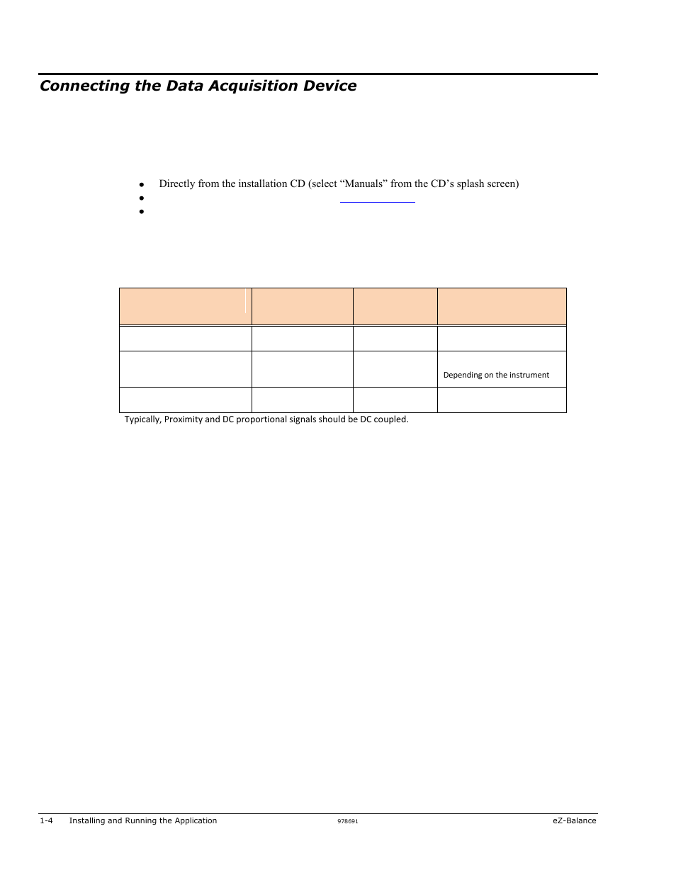 Connecting the data acquisition device | Measurement Computing eZ-Balance rev.9.0 User Manual | Page 8 / 40