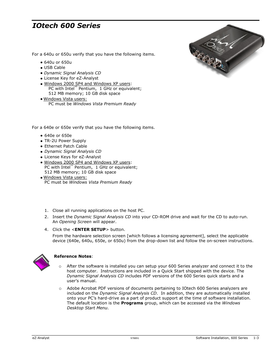 Iotech 600 series | Measurement Computing eZ-Analyst rev.14.1 User Manual | Page 11 / 136
