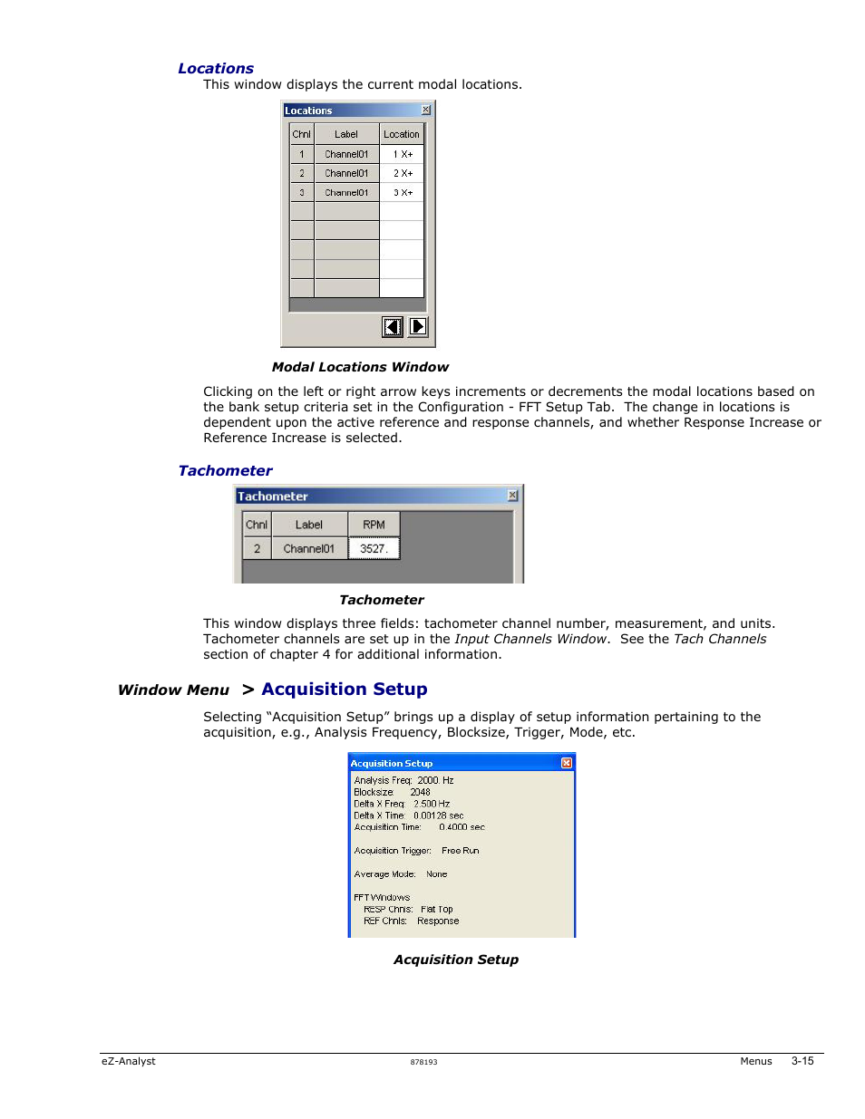 Acquisition setup | Measurement Computing eZ-Analyst rev.14.1 User Manual | Page 33 / 136