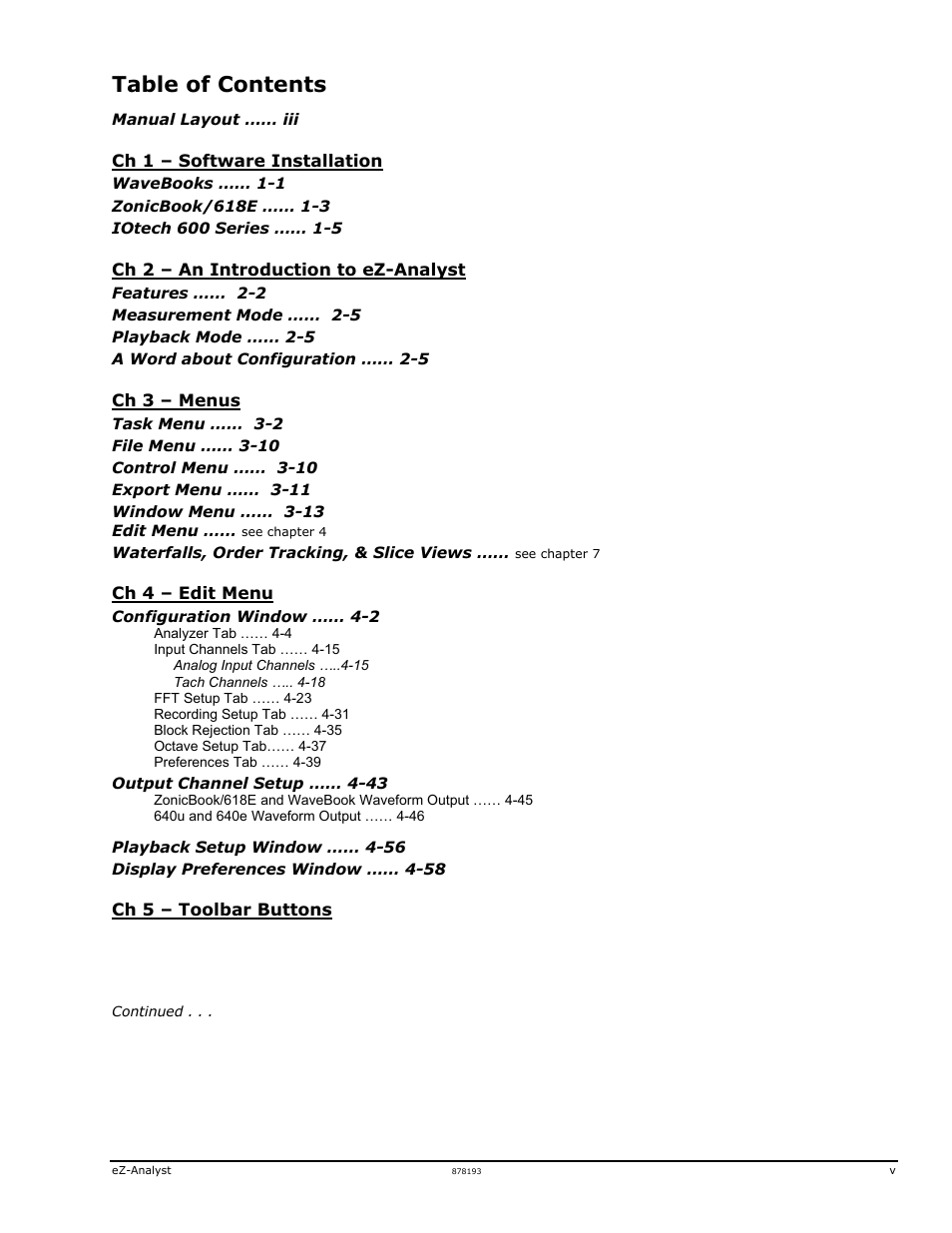 Measurement Computing eZ-Analyst rev.14.1 User Manual | Page 5 / 136