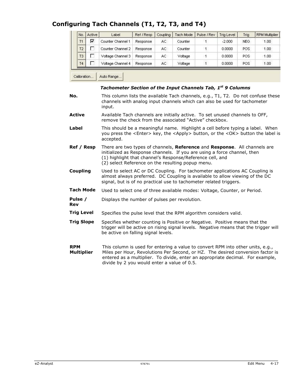 Configuring tach channels (t1, t2, t3, and t4) | Measurement Computing eZ-Analyst rev.14.1 User Manual | Page 53 / 136