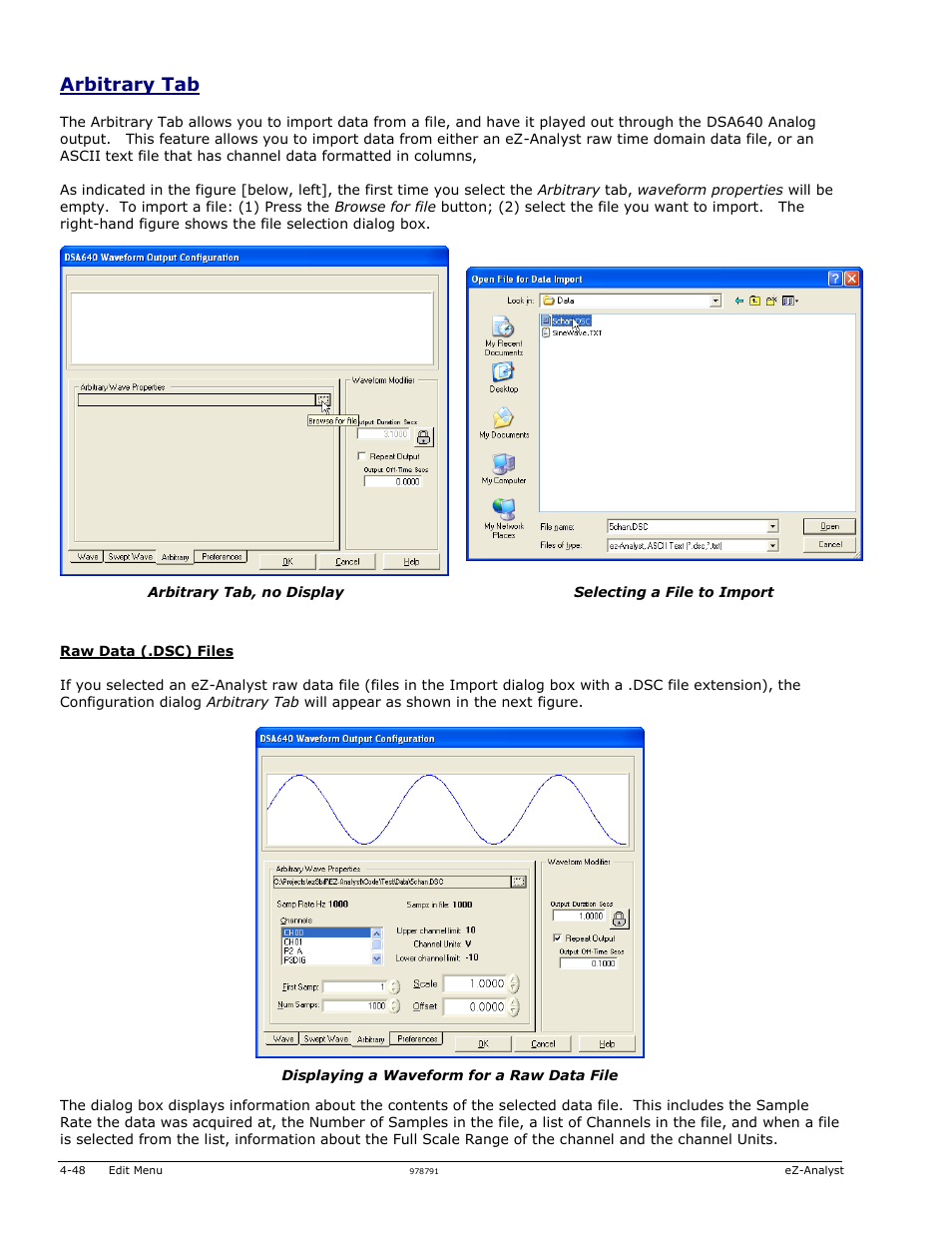 Arbitrary tab | Measurement Computing eZ-Analyst rev.14.1 User Manual | Page 84 / 136