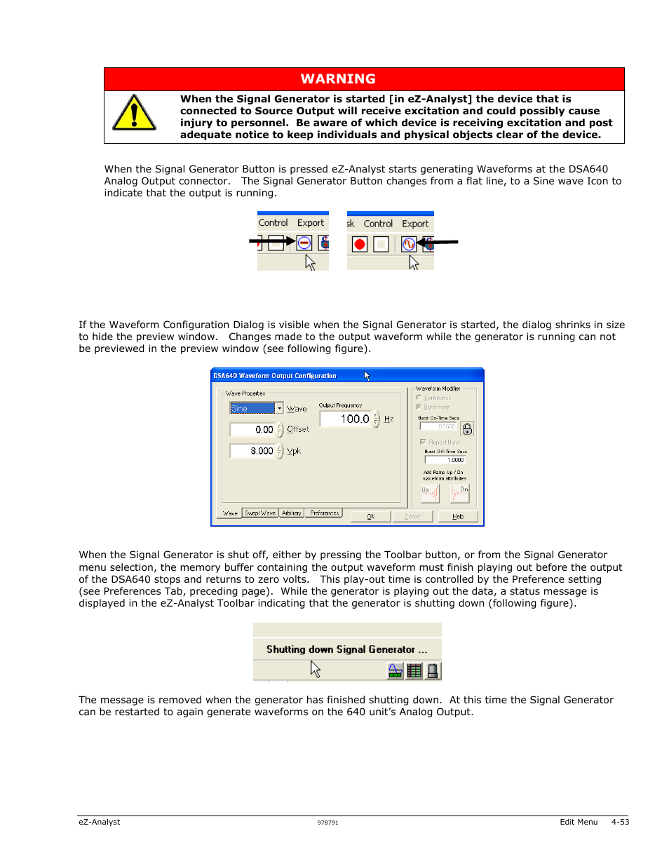Warning | Measurement Computing eZ-Analyst rev.14.1 User Manual | Page 89 / 136