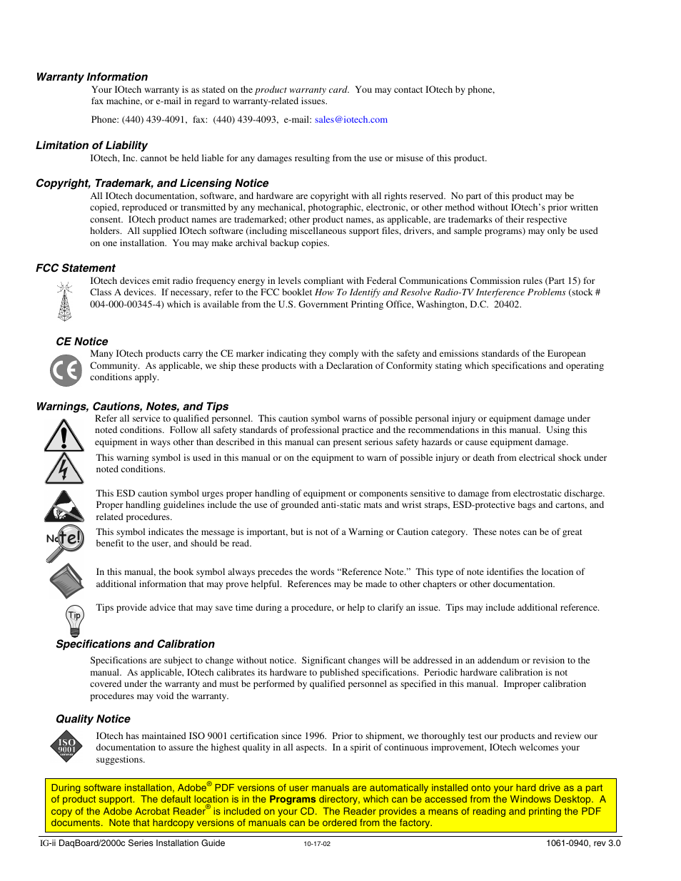 Measurement Computing DaqBoard 2000c Series rev.3.0 User Manual | Page 2 / 12
