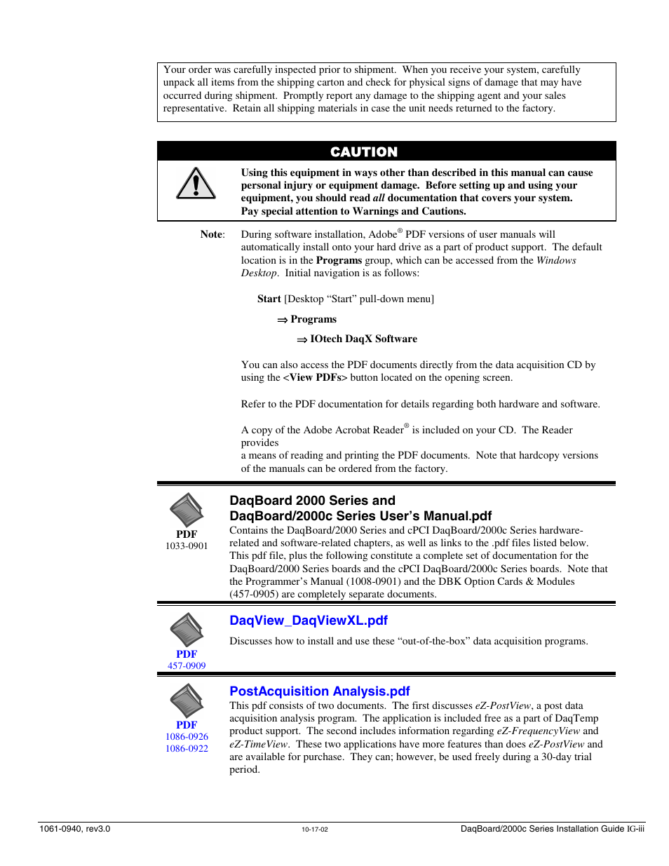Measurement Computing DaqBoard 2000c Series rev.3.0 User Manual | Page 3 / 12