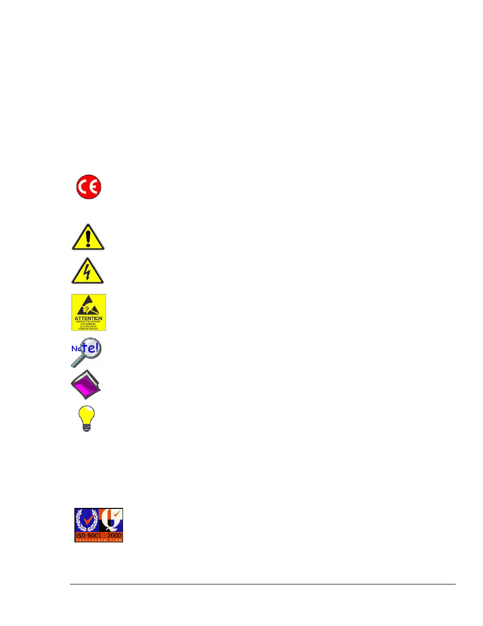 Warnings, cautions, notes, Warranty information, Limitation of liability | Copyright, trademark, and licensing notice, Ce notice, Specifications and calibration, Quality notice | Measurement Computing ZonicBook-Medallion rev.5.0 User Manual | Page 3 / 14