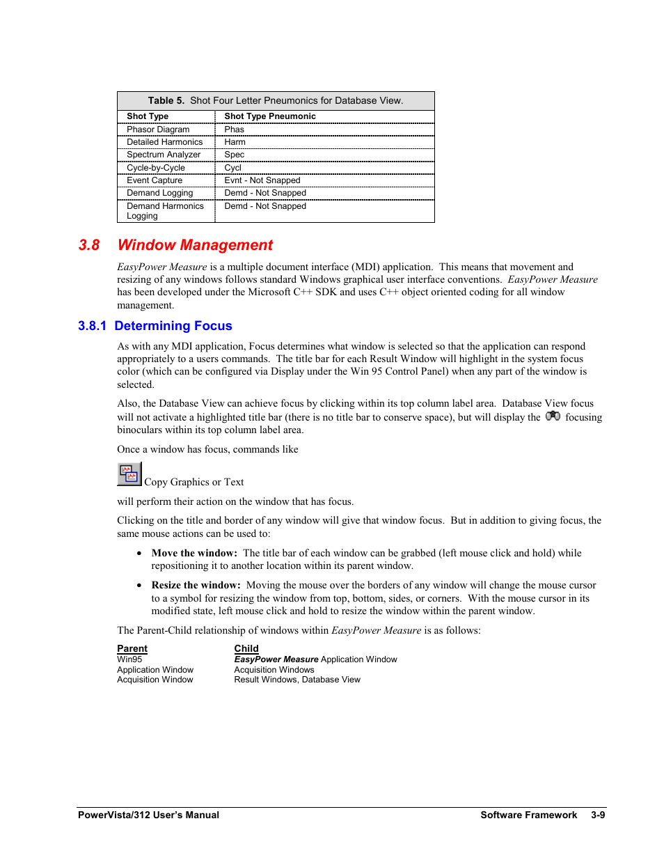 Window management, 1 determining focus, 8 window management | Measurement Computing WavePort 312P rev.1.0 User Manual | Page 25 / 82