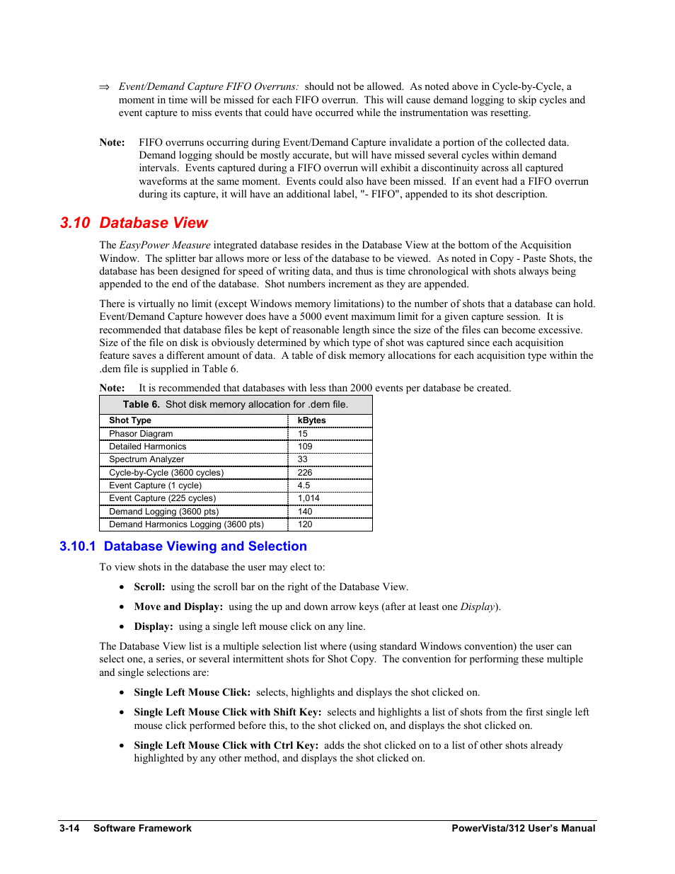 Database view, 1 database viewing and selection, 10 database view | Measurement Computing WavePort 312P rev.1.0 User Manual | Page 30 / 82