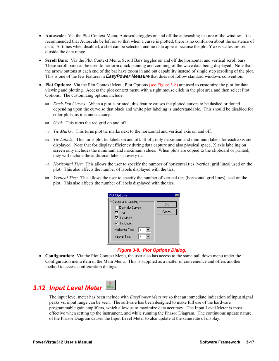 Input level meter, 12 input level meter | Measurement Computing WavePort 312P rev.1.0 User Manual | Page 33 / 82