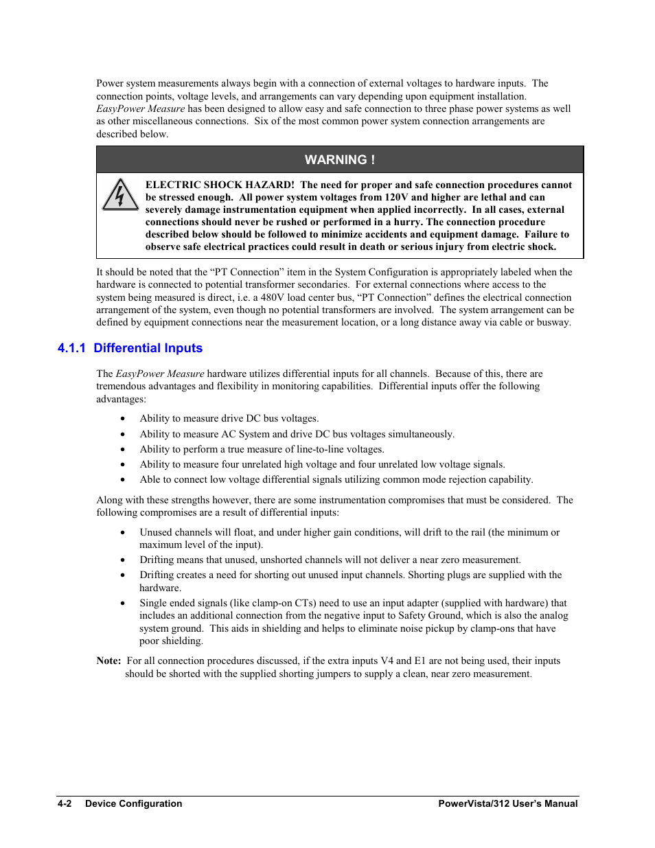 1 differential inputs | Measurement Computing WavePort 312P rev.1.0 User Manual | Page 36 / 82