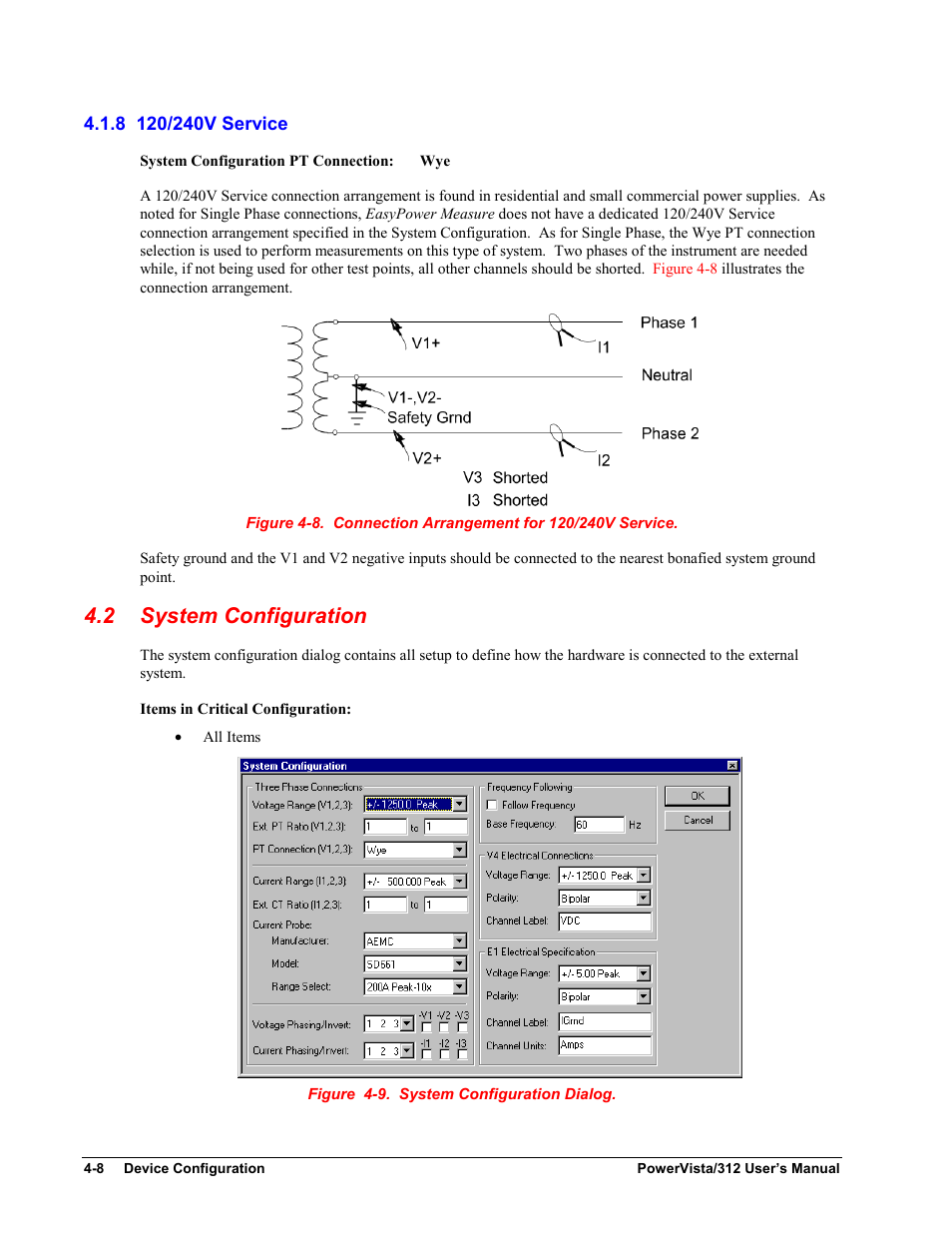 8 120/240v service, System configuration, 2 system configuration | Measurement Computing WavePort 312P rev.1.0 User Manual | Page 42 / 82