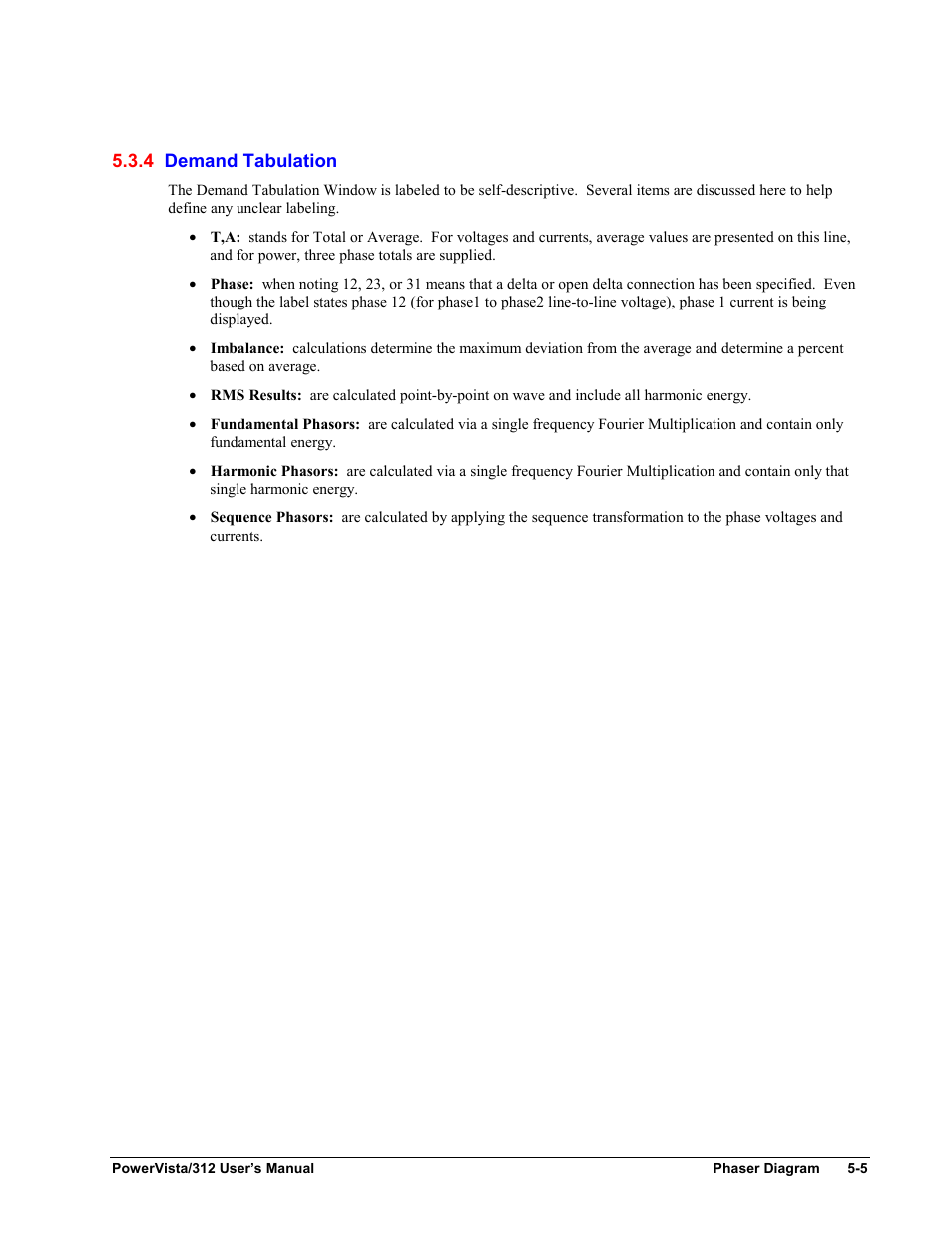 4 demand tabulation | Measurement Computing WavePort 312P rev.1.0 User Manual | Page 53 / 82