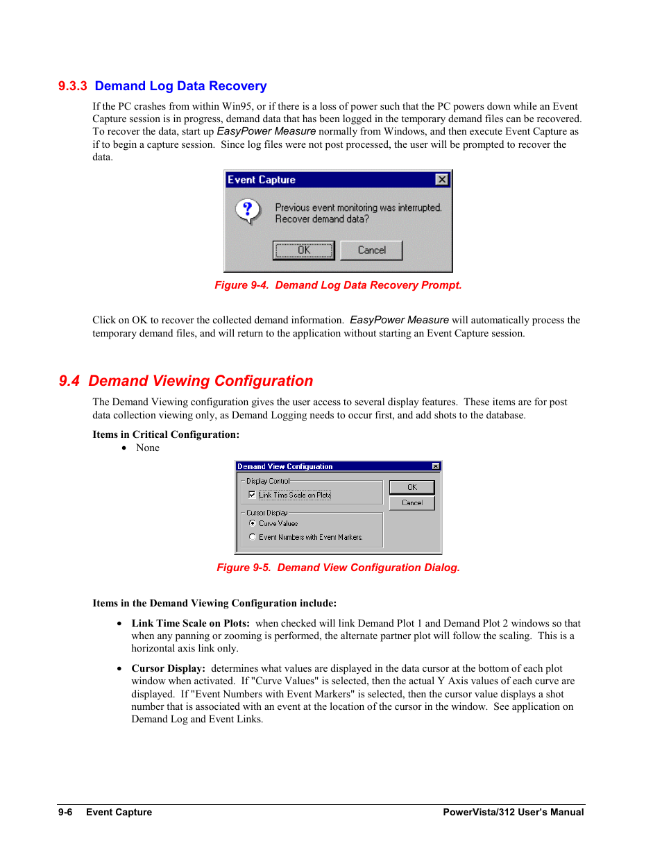 3 demand log data recovery, 4 demand viewing configuration | Measurement Computing WavePort 312P rev.1.0 User Manual | Page 74 / 82