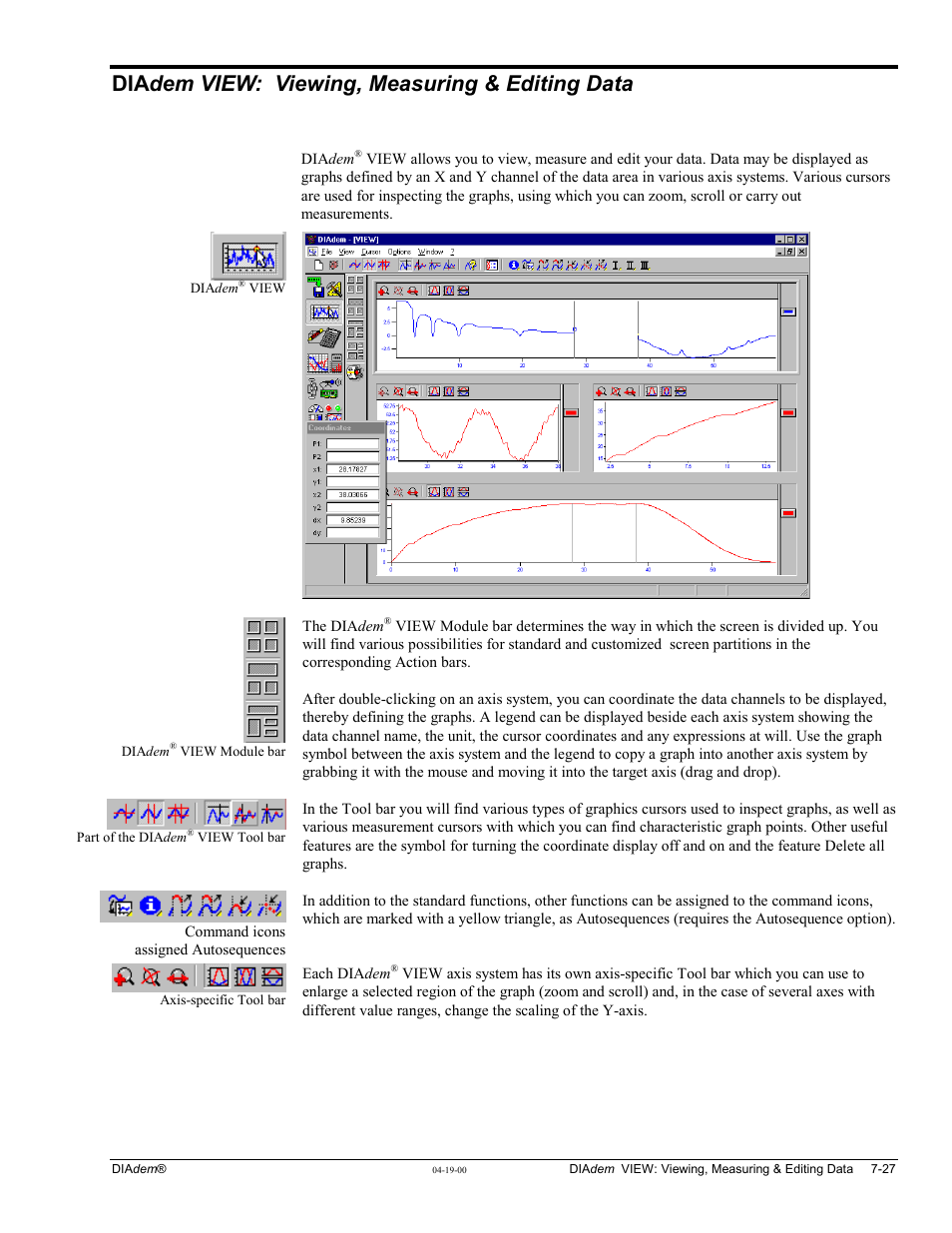 Diadem view: viewing, measuring & editing data, Dia dem view: viewing, measuring & editing data | Measurement Computing WavePort rev.3.0 User Manual | Page 101 / 140