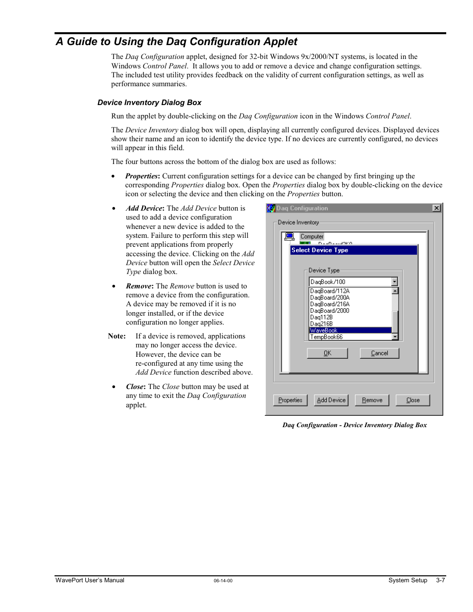 A guide to using the daq configuration applet | Measurement Computing WavePort rev.3.0 User Manual | Page 25 / 140