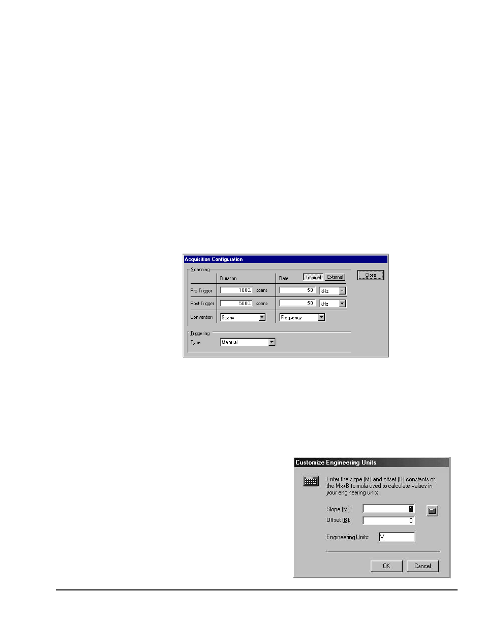 Selecting a channel’s range, Mx +b, an example | Measurement Computing WaveBook rev.4.0 User Manual | Page 63 / 82