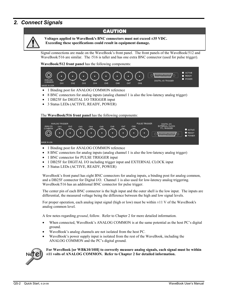 Connect signals | Measurement Computing WaveBook rev.3.0 User Manual | Page 10 / 236