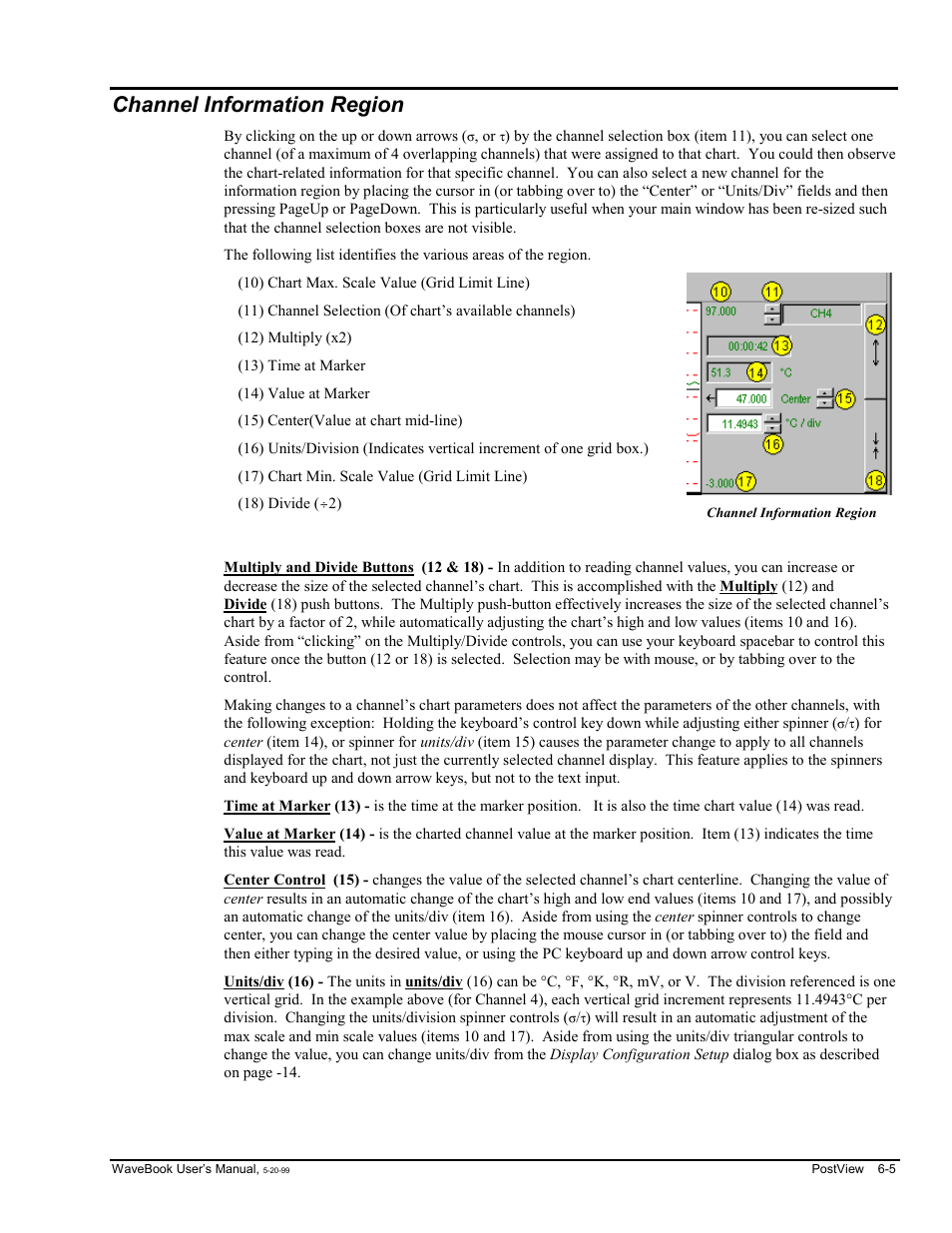 Channel information region | Measurement Computing WaveBook rev.3.0 User Manual | Page 119 / 236