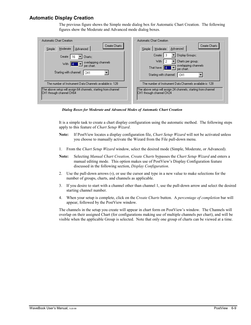 Automatic display creation, Eation ……6-9 | Measurement Computing WaveBook rev.3.0 User Manual | Page 123 / 236
