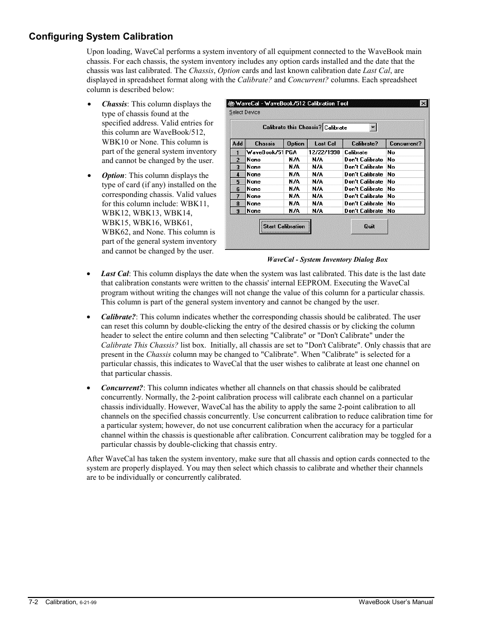 Configuring system calibration | Measurement Computing WaveBook rev.3.0 User Manual | Page 132 / 236