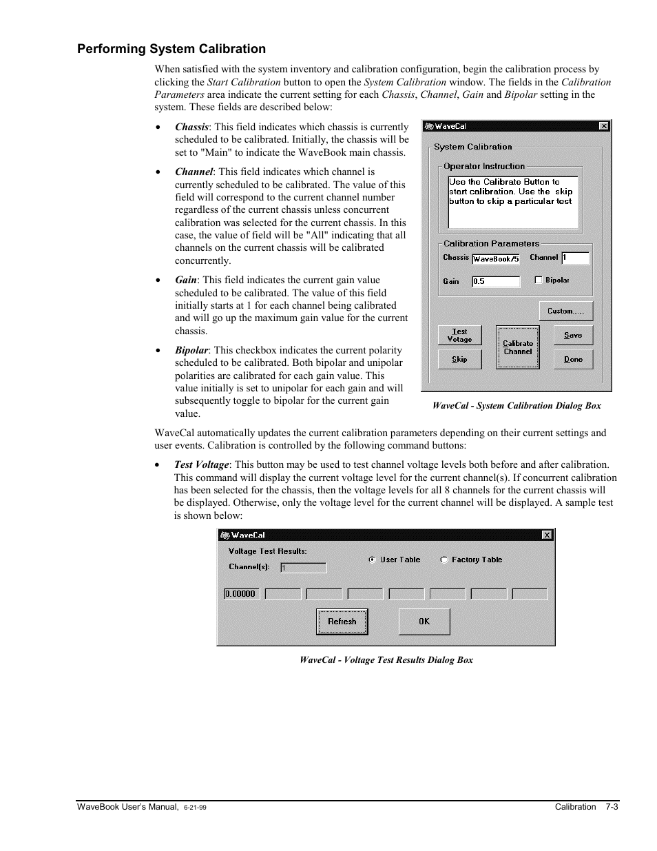 Performing system calibration | Measurement Computing WaveBook rev.3.0 User Manual | Page 133 / 236