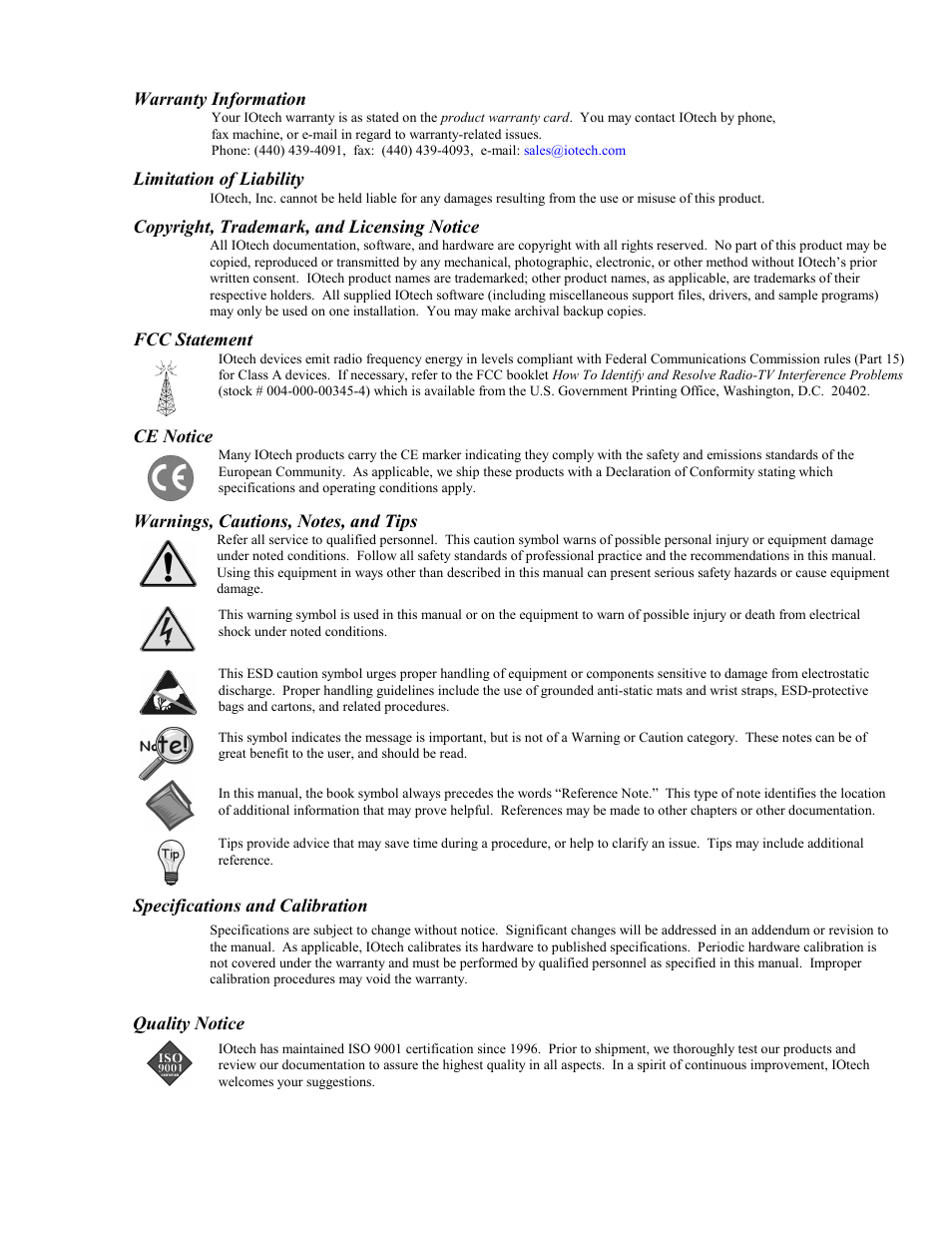 Warranty information | Measurement Computing WaveBook rev.3.0 User Manual | Page 3 / 236