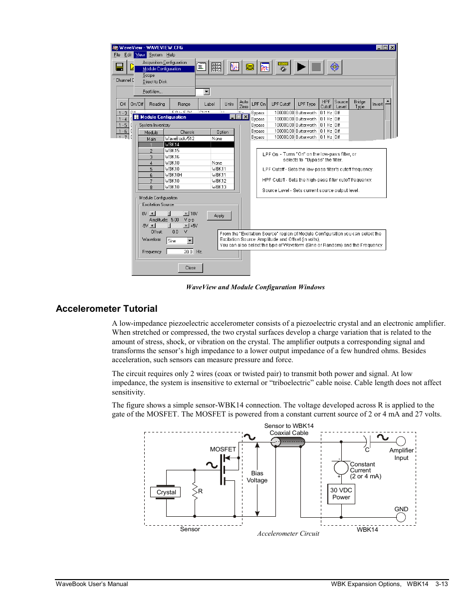Accelerometer tutorial | Measurement Computing WaveBook rev.3.0 User Manual | Page 45 / 236