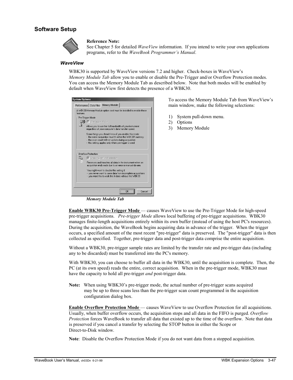 Waveview, Software setup | Measurement Computing WaveBook rev.3.0 User Manual | Page 79 / 236