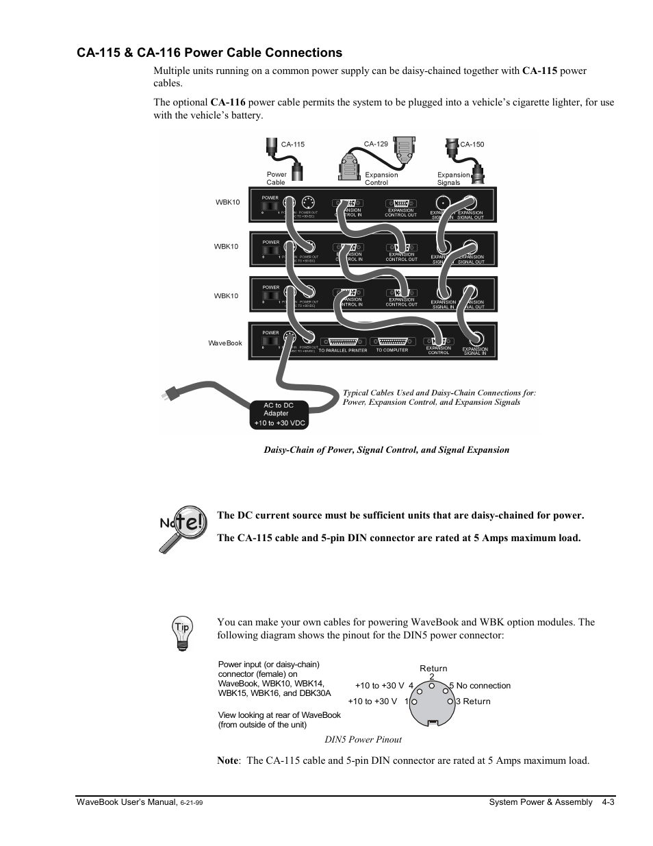 Onnections…… 4-3 | Measurement Computing WaveBook rev.3.0 User Manual | Page 87 / 236