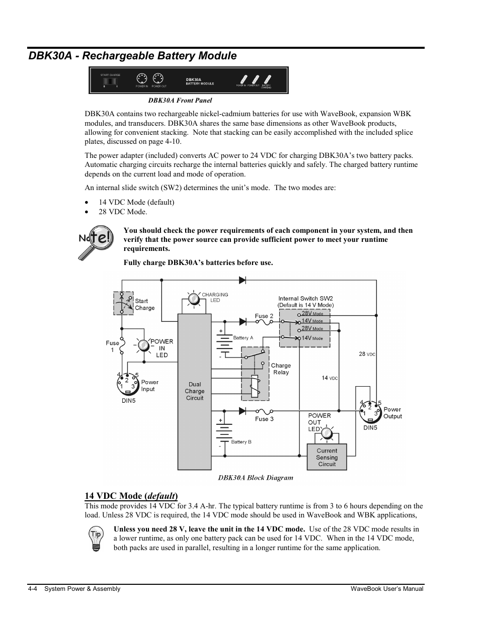 Dbk30a - rechargeable battery module | Measurement Computing WaveBook rev.3.0 User Manual | Page 88 / 236
