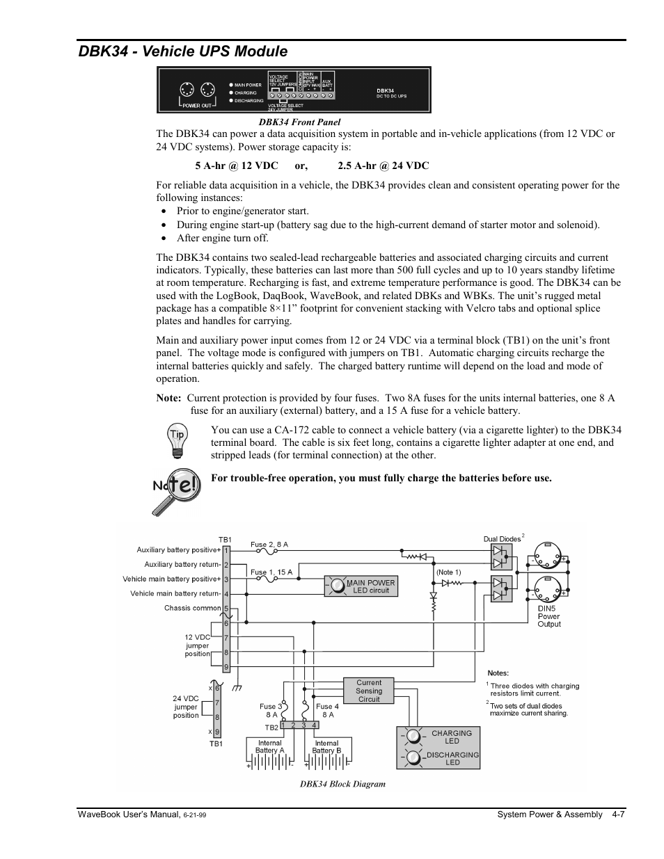 Dbk34 - vehicle ups module | Measurement Computing WaveBook rev.3.0 User Manual | Page 91 / 236