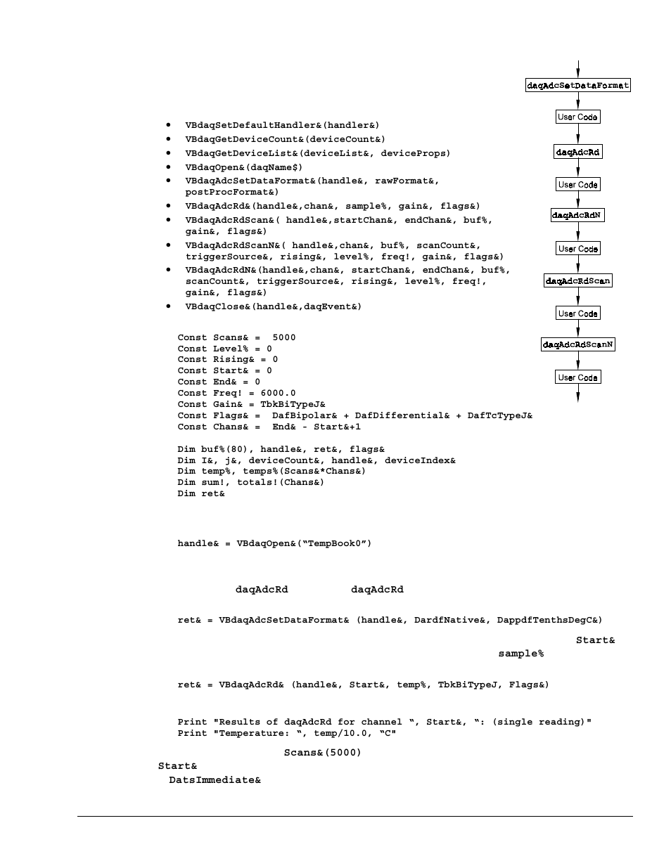 Temperature acquisition using one-step commands | Measurement Computing TempBook rev.3.0 User Manual | Page 103 / 166