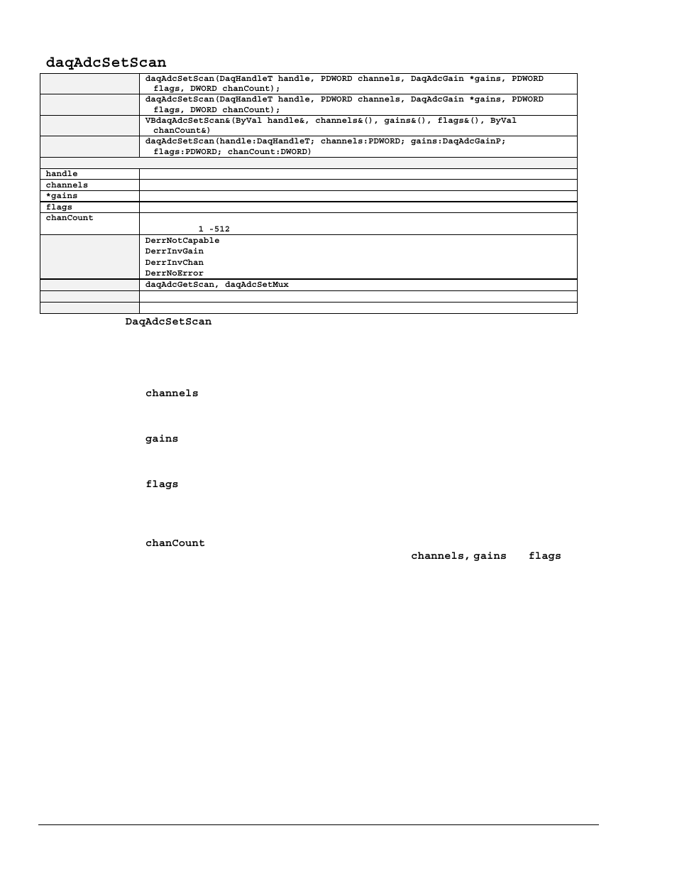 Daqadcsetscan | Measurement Computing TempBook rev.3.0 User Manual | Page 138 / 166