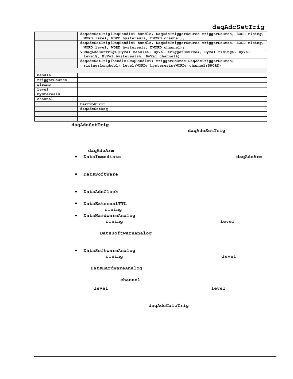 Daqadcsettrig | Measurement Computing TempBook rev.3.0 User Manual | Page 139 / 166