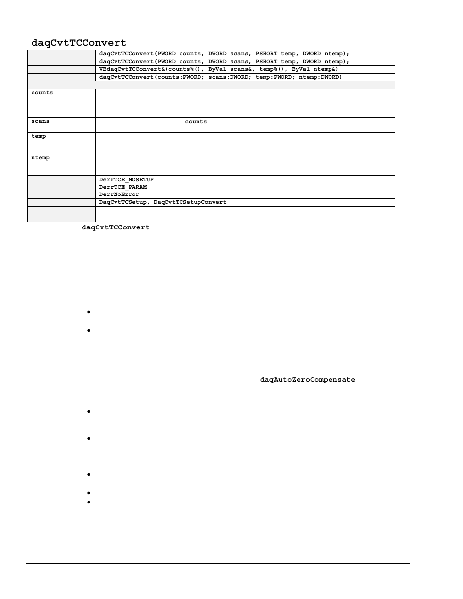 Daqcvttcconvert | Measurement Computing TempBook rev.3.0 User Manual | Page 146 / 166