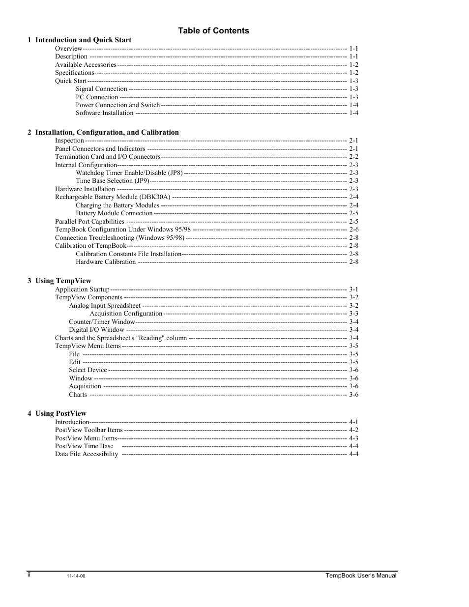 Measurement Computing TempBook rev.3.0 User Manual | Page 4 / 166