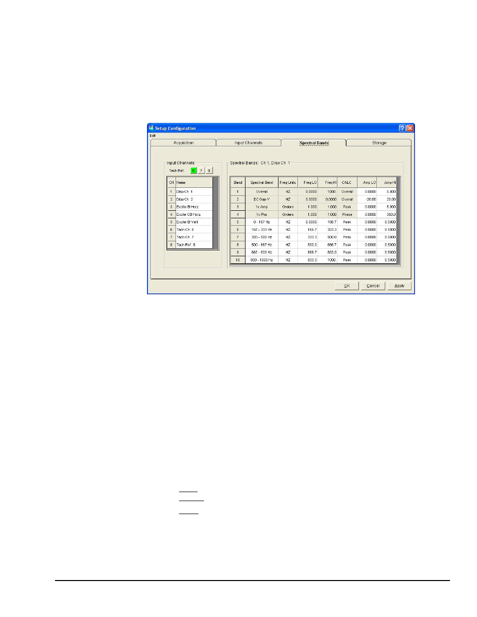 Spectral bands tab | Measurement Computing eZ-TOMAS rev.11.0 User Manual | Page 37 / 94