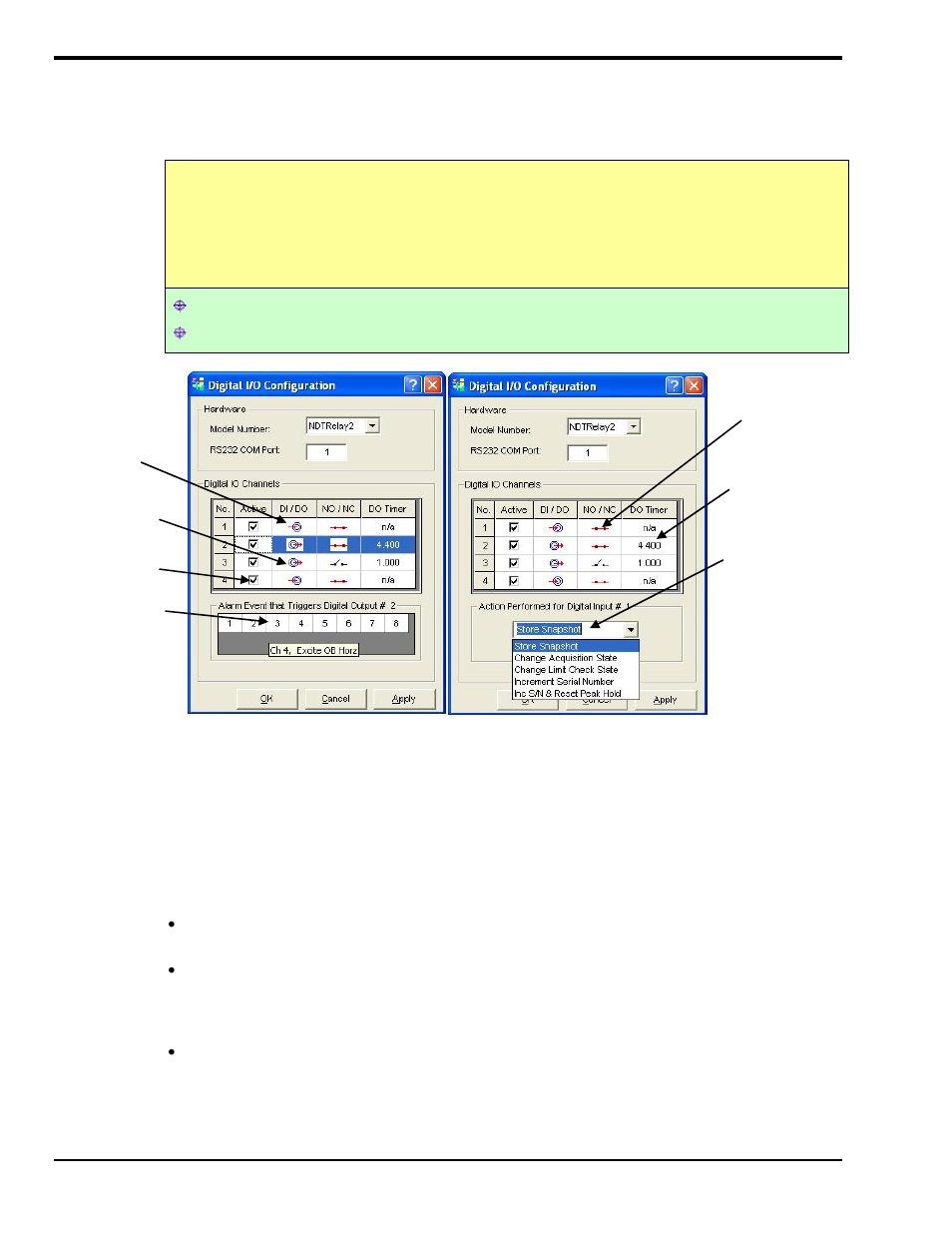 Digital i/o configuration, Hardware panel, Digital i/o channels panel | Measurement Computing eZ-TOMAS rev.11.0 User Manual | Page 46 / 94