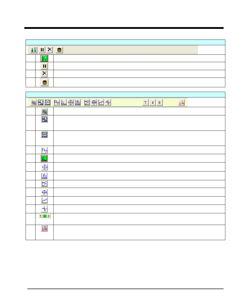 Ch 6 - toolbar buttons, Toolbar buttons 6, Toolbar | Measurement Computing eZ-TOMAS rev.11.0 User Manual | Page 59 / 94