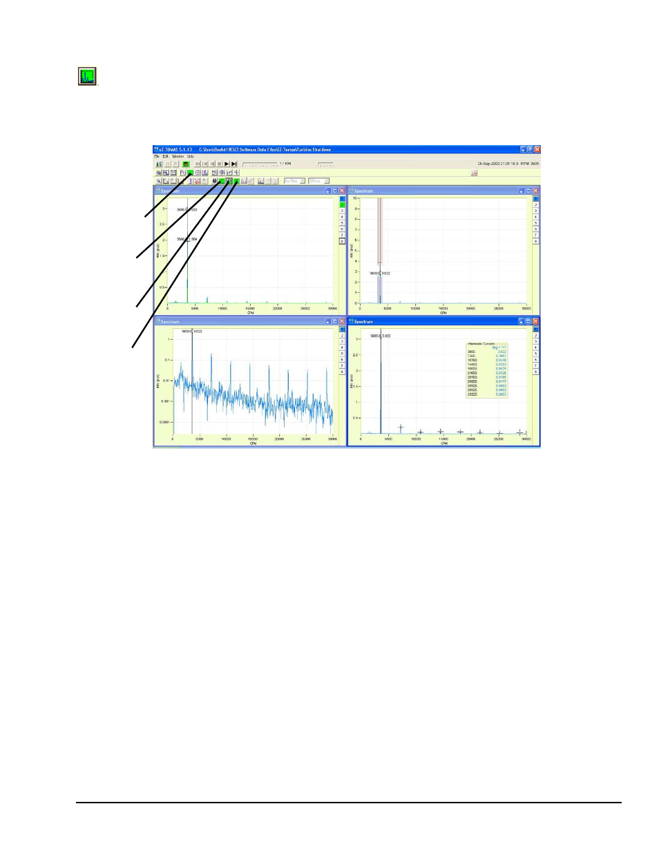 Spectrum displays | Measurement Computing eZ-TOMAS rev.11.0 User Manual | Page 65 / 94