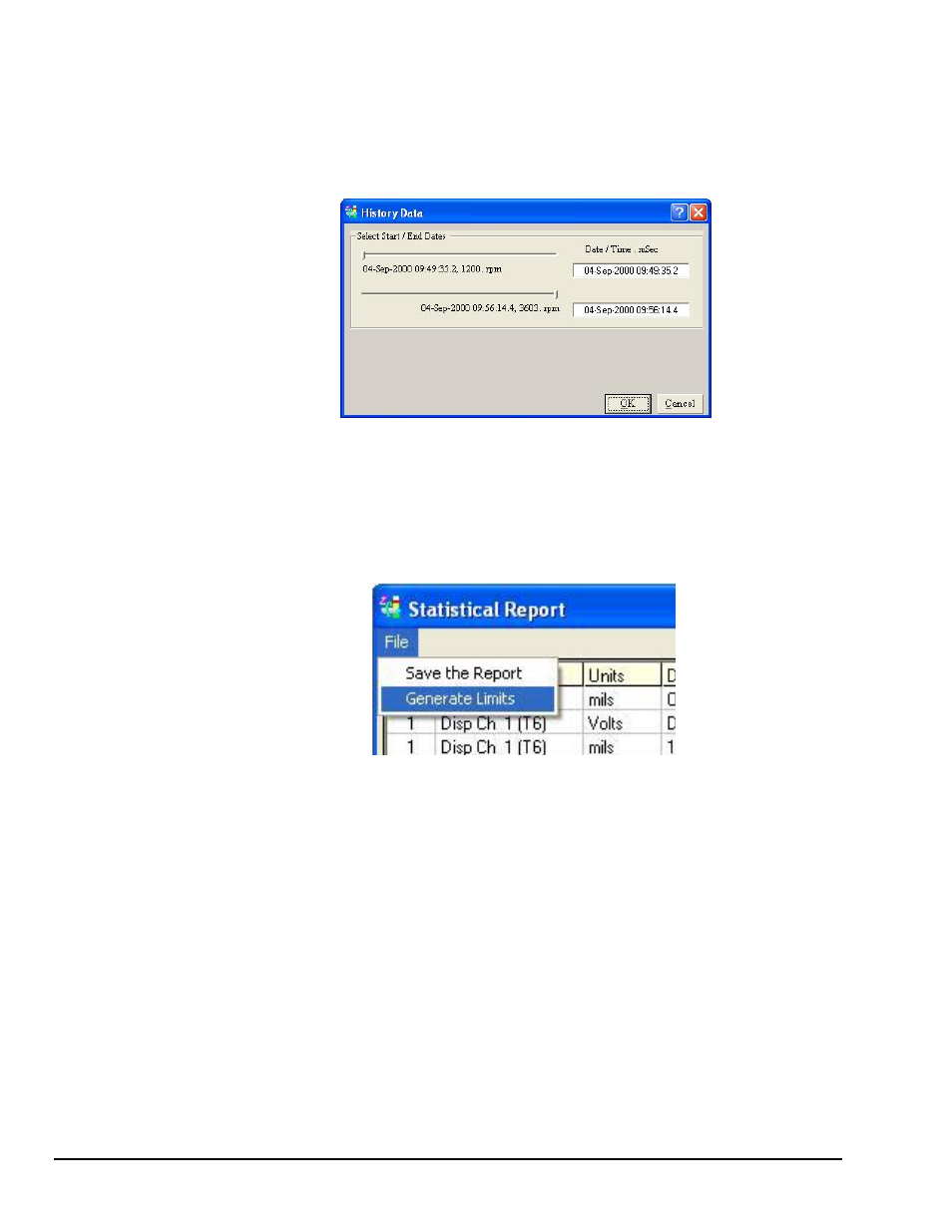 Accessing a statistical report | Measurement Computing eZ-TOMAS rev.11.0 User Manual | Page 74 / 94