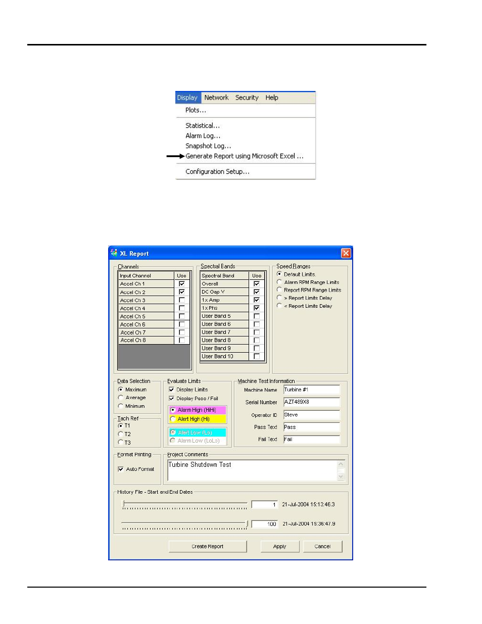 Generate report using microsoft excel | Measurement Computing eZ-TOMAS rev.11.0 User Manual | Page 78 / 94