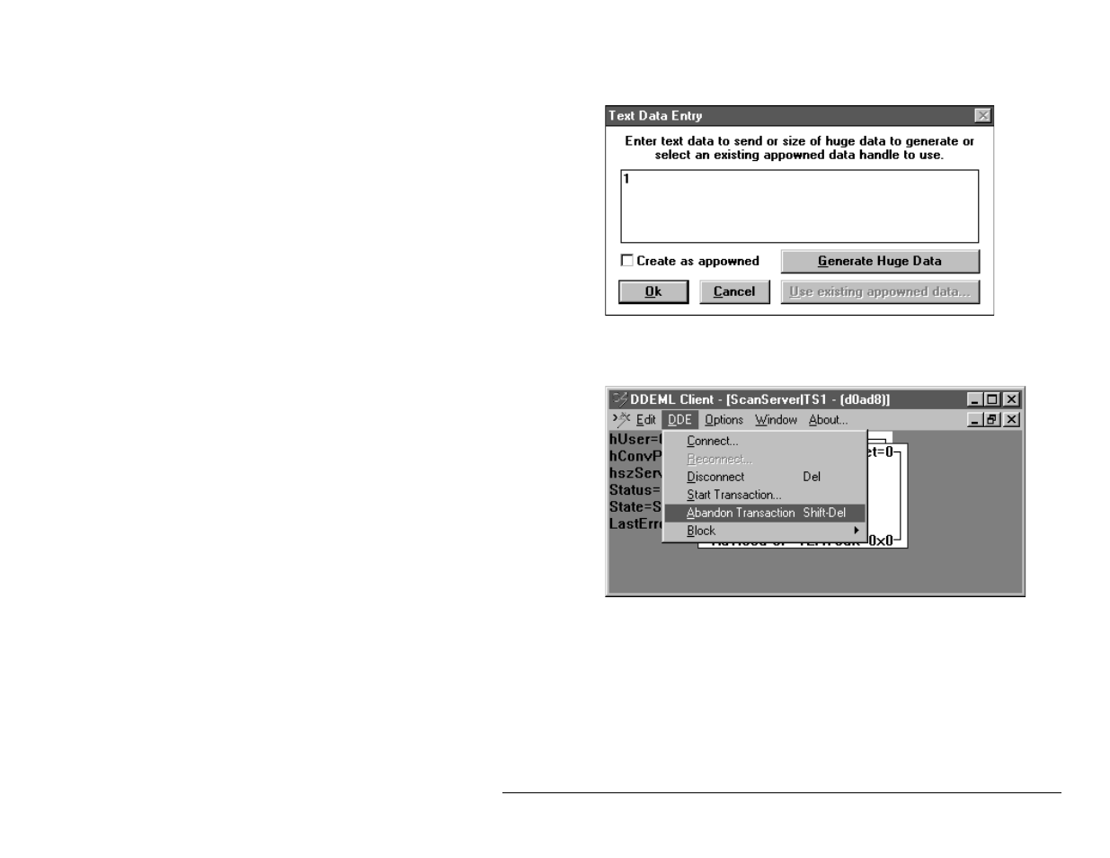 Abandon a transaction | Measurement Computing ScanServer rev.2.0 User Manual | Page 37 / 42