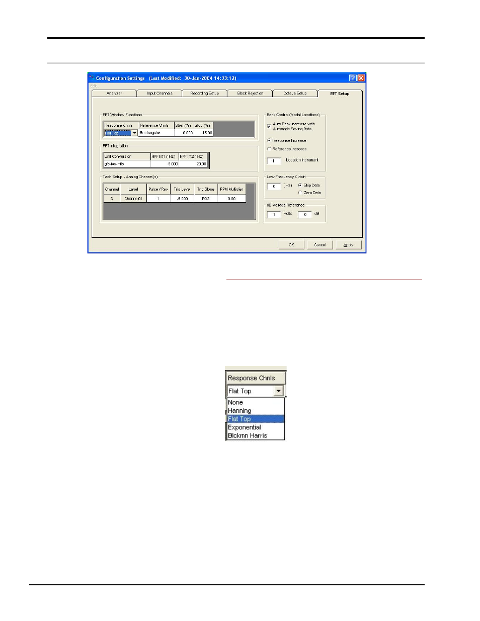 Fft setup tab, Fft setup tab …… 4-26, Fft setup……4-26 | Configuration | Measurement Computing eZ-PostView rev.2.0 User Manual | Page 104 / 144