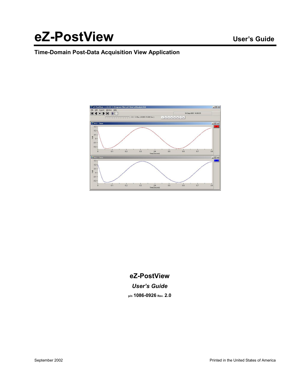 Ez-postview user's guide, Ez-postview user’s, Click here | Ez-postview | Measurement Computing eZ-PostView rev.2.0 User Manual | Page 2 / 144